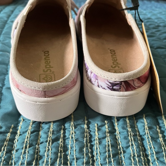 Spenco Women's Athletic Blush Pink Floral Tassel Mule Slide Size 5 Medium - Picture 5 of 8